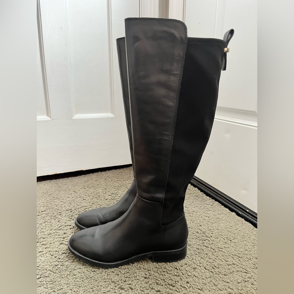 Marc Fisher calf boots black leather